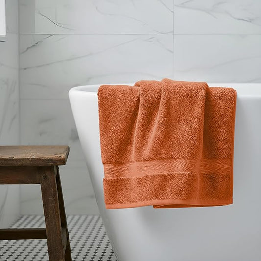 Delara Organic Cotton Luxuriously Plush Bath Towel 10 Piece Set|GOTS & Oeko-TEX Certified|Premium Hotel Quality Towels|Feather Touch Technology|650 GSM Long Staple|Soft, Quick Dry & Ultra-Absorbent