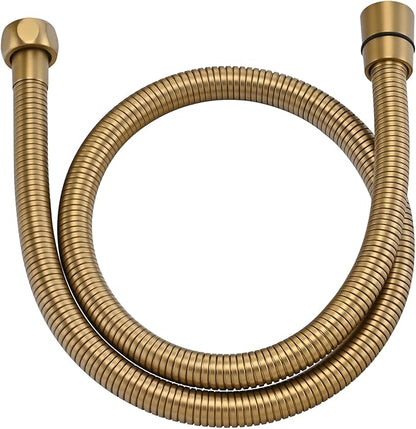 Shower Hose Extra Long 304 Stainless Steel Handheld Showerhead Hoses,Anti Winding Interface,With Brass Insert And Nut-durable ＆ Flexible Rv Shower Hose Replacement (Gold, 23 Inches)
