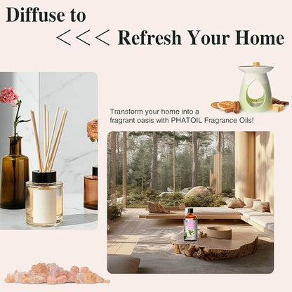 PHATOIL 3.38FL.OZ Orchid Dreamscape Fragrance Oils for Aromatherapy, Essential Oils for Diffusers for Home, Perfect for Diffuser, Yoga, Skin Care, DIY Candle and Soap Making - 100ml