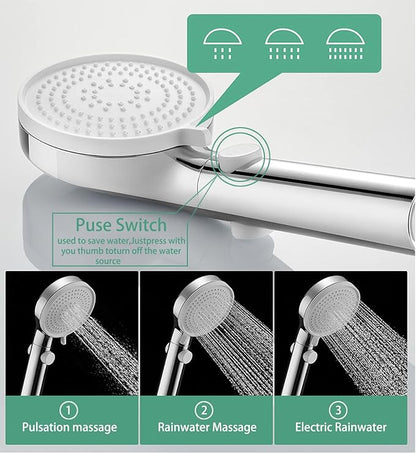 RV Outdoor Shower Head Kit with Garden Hose Fitting and Suction Cup - RV Outside Shower - Easily Installed and Removed On Outside of Camper(RV Shower Head Kit with on/off switch, chrome)