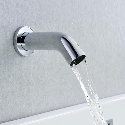 sumerain Wall Mount Tub Filler Waterfall Tub Faucet with Handheld Shower, Chrome Finish