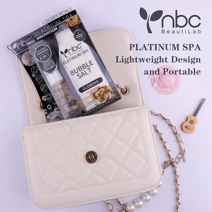 Pedicure Foot Soak Set - Upgraded 6 in 1 Foot Spa, Foot Bath Spa, Pedicure Kit, Foot Soak for Tired & Dry Cracked Feet, Athletes Feet, Bad Odor, Softens Calluses,Golden Petals