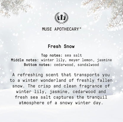 Muse Apothecary Pillow Ritual - Aromatic, Calming and Relaxing Pillow Mist, Linen and Fabric Spray - Infused with Natural Aromatherapy Essential Oils - 8 oz, Fresh Snow, 2 Pack