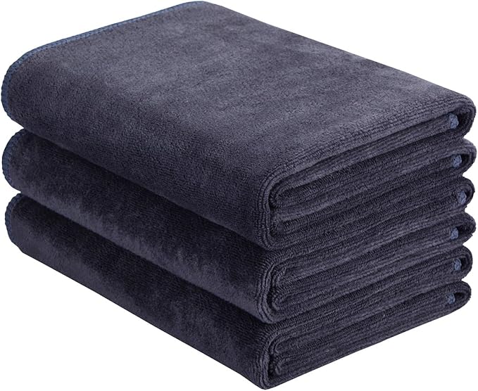 HOPESHINE Gyms Towels for Men & Women Microfiber Exercise Fitness Home Absorbent Sweat Yoga Towels Sports Towels Soft Fast Drying 16inch x32inch 3-Pack