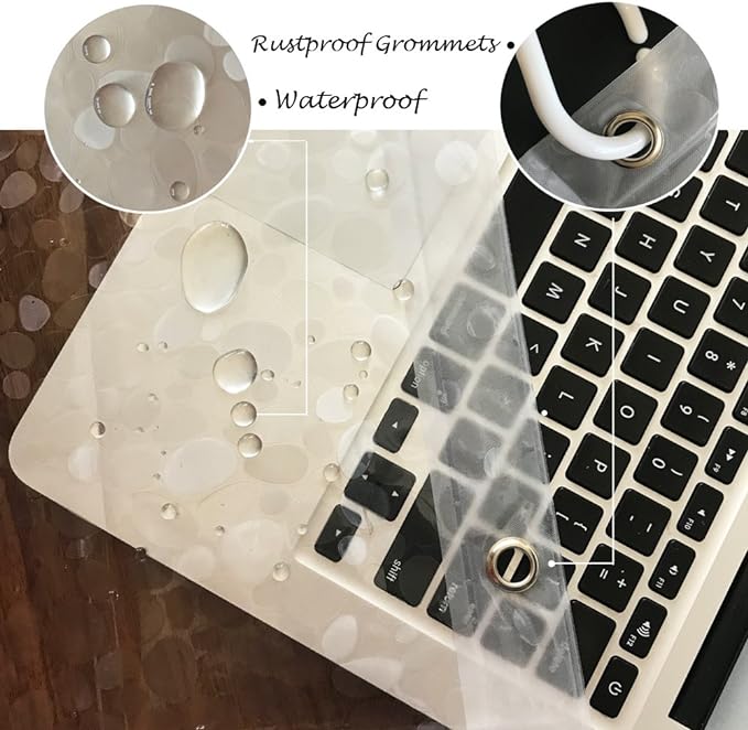 EurCross 72 x 96 inch Extra Long Shower Curtain Liner with 3D Pebble Design, 11G EVA Heavy Duty Plastic Clear Shower Liner Curtains for Bathroom with 5 Magnets
