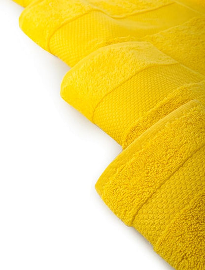 Hencely 18-Piece Bath Towel Set - High Absorbency, Quick Drying - 100% Soft Turkish Cotton - 6 Bath Towels, 6 Hand Towels, 6 Washcloths - for Bathroom, Home, Hotel, Spa, and Gym - 18-Pack Yellow