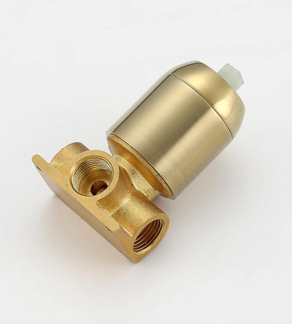 sumerain Wall Mount Tub Faucet Brushed Brass with Waterfall Tub Spout and Rough in Valve, High Flow