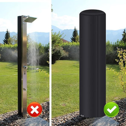 Solar Shower Cover, Windproof Outdoor Protector, 86.61×25.98 Inches Garden Shower with Protection, Camping Accessory, Shield Cover with Easy Installation, Backyard Tool for Patio