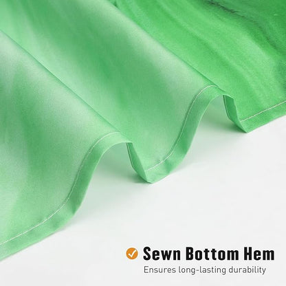 MitoVilla Emerald Green Marble Shower Curtain, Modern Ombre Fabric Cloth Shower Curtains for Luxury Bathroom Decor, Abstract Watercolor Shower Curtain, 72x72