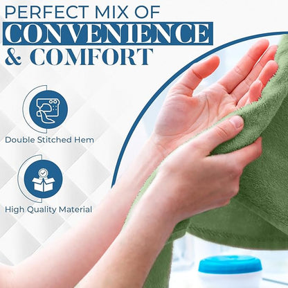 DAN RIVER Luxury Hand Towel – Soft, Absorbent, Quick-Drying, Premium Cotton Towel, Perfect for Everyday Use, 16x28 Inches - 550 GSM Sage Green