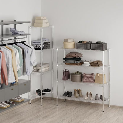 18" Deep x 48" Wide x 54" Height Wire Shelving Kit | 4-Tier | NSF Commercial Storage Rack Unit
