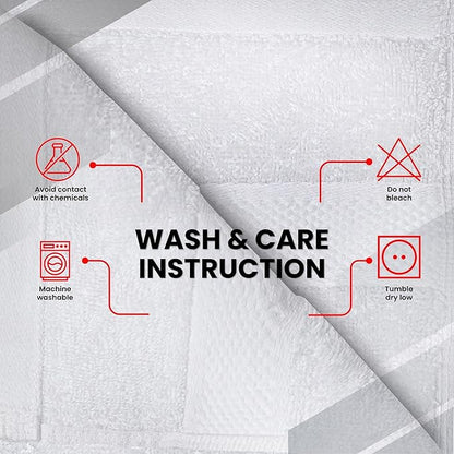 Infinitee Xclusives Luxury Wash Cloths for Showering [13x13] – 100% Cotton Washcloths [Pack of 12], Soft and Absorbent Face Towels for Bathroom Wash Clothes, Gym, and Spa (Brilliant White)
