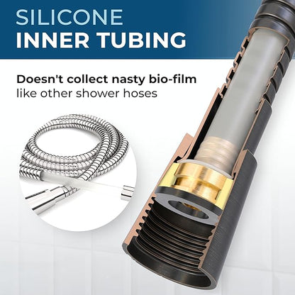 HammerHead Showers Solid Metal Shower Hose Attachment for Showerhead, Extra-Long 72-Inch Universal Replacement Hose for Hand held Shower, Oil Rubbed Bronze