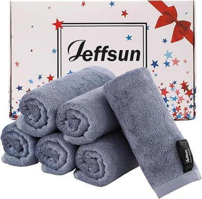 Reusable Makeup Remover Towels, Super Soft and Gentle Face Towels on Sensitive Skin, 13x13 inch Extra Large Wash Cloths for Face and Body, Easy to Clean Fast Dry Denim Blue Facial Cleaning Cloths
