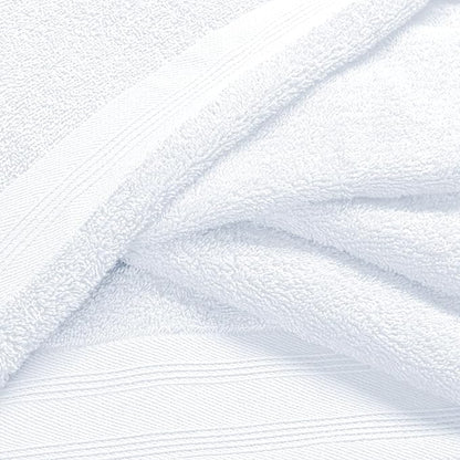 Ultra Soft 3 Pack Cotton Towel Set, Contains a Bath Towels 28x55 inch, a Hand Towels 16x24 inch & a Wash Coths 12x12 inch, Ideal Everyday use, Compact & Lightweight - White, Medium
