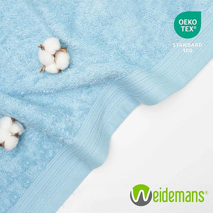 100% Cotton Washcloths Set 13” x 13” | Sky Blue Towels | Set of 6 Ultra Soft and Highly Absorbent Washcloths Sets for Bathroom, Gym, Spa | Machine Washable Face Towel