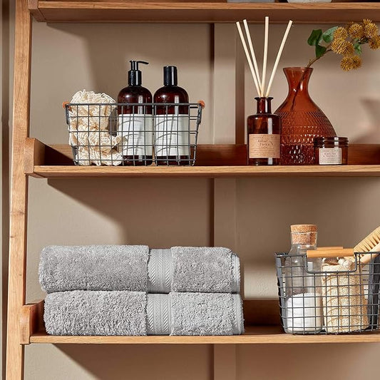 Christy Renaissance 6 Piece Gray Towel Set | 100% Egyptian Cotton | Luxury Bathroom Towels | Soft and Super Absorbent | 675 GSM |2 Bath Sheet 2 Bath 2 Hand | Dove Gray