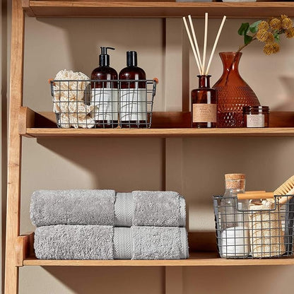 Christy Renaissance 6 Piece Towel Set | Dove Grey | 100% Egyptian Cotton | Luxuriously Soft and Super Absorbent | 675 GSM | 2 Bath Towels 2 Hand Towels 2 Face Cloths