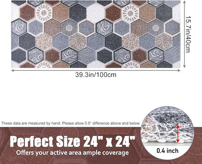 Bathtub Mat Shower Mat Non-Slip, 16x 39 Inch, Soft Comfort Bath Mat with Drainage Holes, PVC Loofah Massage Bathmat for Shower, Tub, Bathroom, Wet Areas, Quick Drying