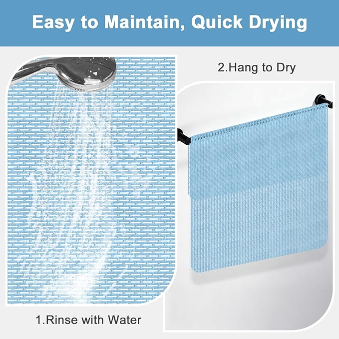 Extra Large Shower Mat: 47"x32" Non Slip Shower Mats for Inside Shower, PVC Anti Slip Shower Stall Mats No Odor, Trimmable Walk in Shower Mats for Elderly Kids