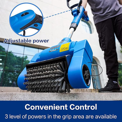 Grout Cleaner for Tile floors Grout Brush,Heavy Duty with Wire Surface Brush,Moss,Weed Between Floor Tiles,Patio,Board,Bricks,Pool,Pavements (20¡®Cord-120V)