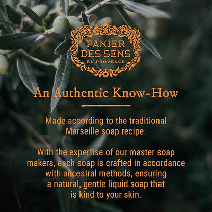 Panier des Sens - Moisturizing Hand Soap - Provence Fresh, Fruity Fragrance - French Savon de Marseille Soap with Coconut Oil - Refillable Kitchen & Bathroom Soap - 16.9 Fl.oz Hand Wash 97% Natural