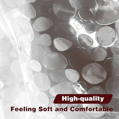 zokyer Clawfoot Tub Shower Curtain Wrap Around 108x72 Inch Extra Wide Oval Claw Foot Clear Liner Round Translucent Transparent Bathroom Decor PEVA Vinyl Hook 18 Pack