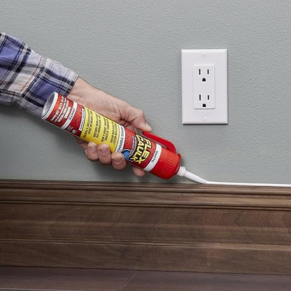 Flex Caulk, Waterproof & Weatherproof Hybrid Polymer Sealant, Strong, Paintable, Indoor, Outdoor, Bath, Shower, Sink, Window, Baseboards, Door, RV, Roof, Wood, Auto & Marine, Clear, 6.6 oz, 2-Pack