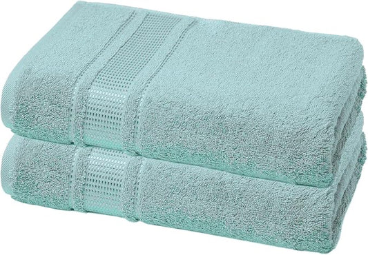 Melissa Linen, 2 Piece Hand Towel Set, 100% Turkish Cotton Face Hand Towels for Bathroom, 20 in x 35 in, Absorbent, Quick Dry, Durable and Soft, Spa and Hotel Quality, Aqua Green
