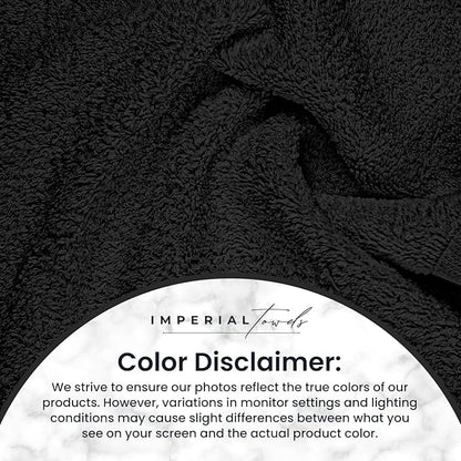 24 Pack Black Hand Towels 100% Cotton Spa Towels 16x26 inches Highly Absorbable Facial, Gym, Hair and Face Towels in Bulk Brand