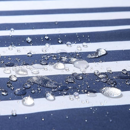 Blue Shower Curtain 78 Inches Long, Modern Navy Blue and White Stripe Waterproof Polyester Shower Curtains for Bathroom, 72x78 Inches