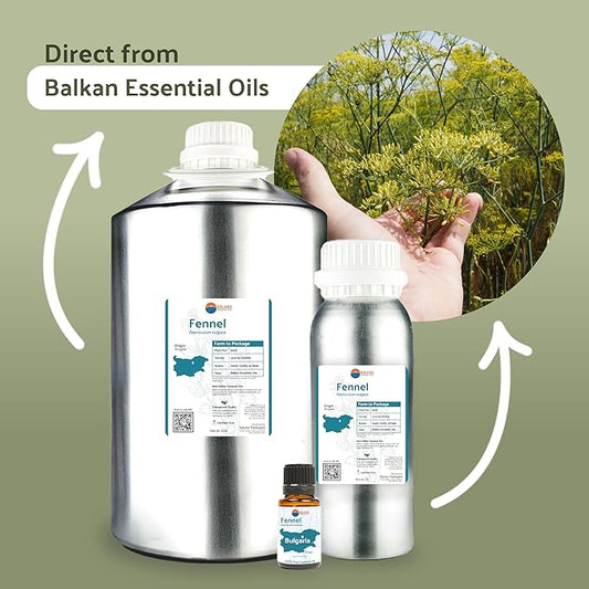 Fennel Essential Oil (Sweet Fennel) - Direct from Balkan Essential Oils - Pure Aromatherapy Diffuser Oils | 100% Pure Therapeutic Grade Natural Aceite de Hinojo - 8oz
