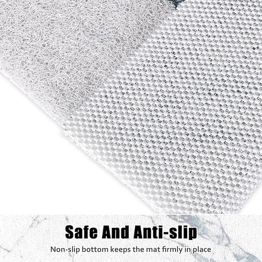 Square Shower Mat Non Slip: 24x24 Inch Shower Floor Mat with Drain Hole in Middle, Super Soft and Comfortable PVC Loofah Massage Bath Mat for Shower, Anti Slip Shower Stall Mat, Quick Drying