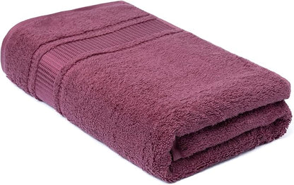 Melissa Linen, Fingertip Towels 4 Pack, 100% Turkish Cotton, Small Hand Towels for Body and Face, 12 x 18 in, Soft and Absorbent, Quick Dry, (Dark Reddish-Purple Fingertip Towels)