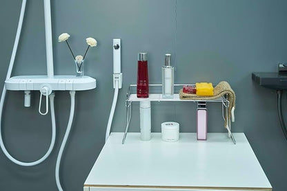 Metal The Sink Vanity Organizer 2 Pack, Bathroom or Kitchen Sink Organizer, Feminine Products Organizer (2 Chrome)