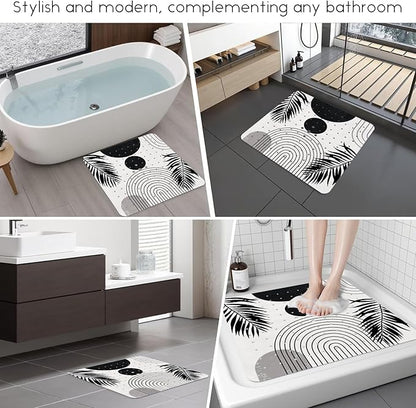 Bathtub Mat Non Slip, Bohemia Square Bath tub Mat Shower Floor Mat with Suction Cups for Adults Kids Elderly 21 X 21 Inch