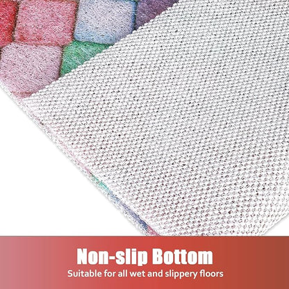 Non Slip Shower Mat, 36x36 Inch Large Soft and Comfortable Bath Mat, PVC Loofah Massage Shower stall Mat, Anti Slip Mat for Shower, Tub, Floor, Bathroom, Kitchen, Hotel, Quick Drying