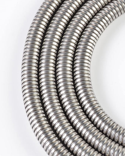 PHASAT 98-Inch Long Indoor Outdoor Shower Tube Replacement Stainless Steel Handheld Shower Hose, Brushed Nickel,A3107N-2.5