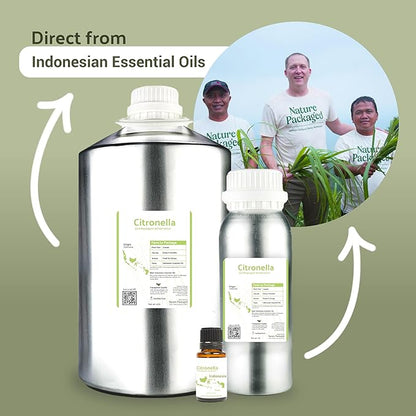 Citronella Essential Oil - Direct from Central Java, Indonesia - Pure Essential Oil for Diffusers and Aromatherapy | 100% Pure Therapeutic Grade (8oz)