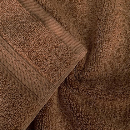 Superior Egyptian Cotton Pile Bath Sheet Set of 2, Ultra Soft Luxury Towels, Thick Plush Essentials, Absorbent Heavyweight, Guest Bath, Hotel, Spa, Home Bathroom, Shower Basics, Chocolate