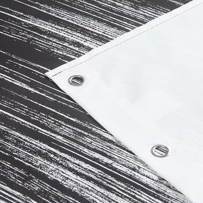 Fabric Shower Curtain, Black and White Cloth Shower Curtains for Bathroom, Modern Waterproof Bathroom Curtains, 78" W x 72" H