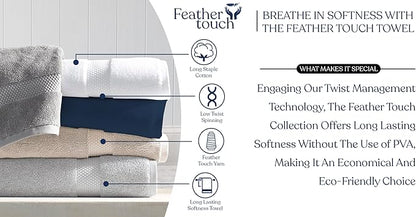 Delara Organic Cotton Luxuriously Plush Washcloths Pack of 6 | GOTS & Oeko-TEX Certified | Premium Quality Face Towels | Feather Touch Technology|650 GSM Long Staple|Soft, Quick Dry & Ultra-Absorbent