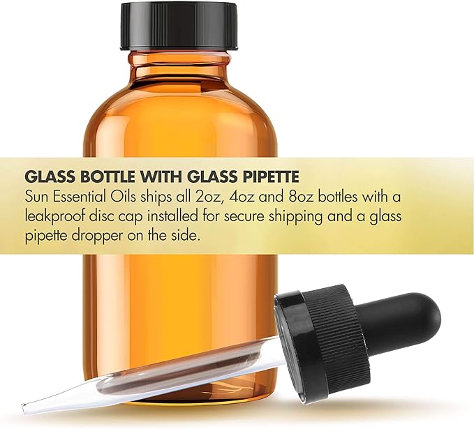 Sun Essential Oils 8oz Grapefruit Essential Oil - Aromatherapy Grapefruit Oil Bulk
