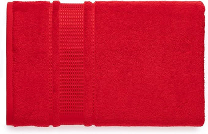 Melissa Linen, 8 Piece Towel Set, 2 Bath Towel 2 Hand Towel 4 Fingertip Red Towels, 100% Turkish Cotton Towels for Bathroom and Kitchen, Absorbent, Quick Dry, Durable and Soft Shower Towel