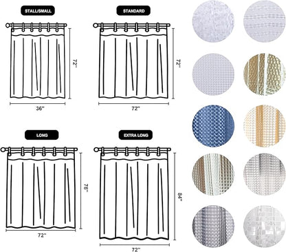 NTBAY EVA Clear Shower Curtain with Water Cube, Water-Repellent Liner with 3 Magnets for Bathroom, 72x78 Inches