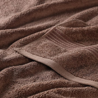 Superior Egyptian Cotton Bath Towel Set, Home Bathroom Towels, Master, Guest Bath, Decor Essentials, Quick Dry, Absorbent, Large Body Towels, Spa, Hotel, Resort, Adult, Kids, Set of 2, Mocha