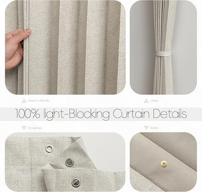 100% Blackout Fabric Folding Door Curtain with Magnetic Closure - Accordion Style for Sliding Doors, Closets,Wardrobe and Temporary Door Solutions Doorway Curtains（W42 x L78, Off White 1 Panel）