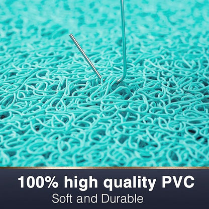 Asvin Soft Textured Bath, Shower, Tub Mat, 47x16 Inch, Phthalate Free, Non Slip Comfort Bathtub Mats with Drain, PVC Loofah Bathroom Mats for Wet Areas, Quick Drying