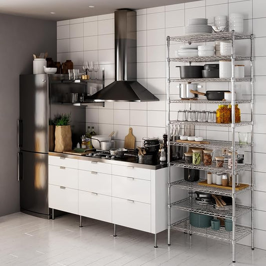 18" Deep x 30" Wide x 86" Height Wire Shelving Kit | 10-Tier | NSF Commercial Storage Rack Unit