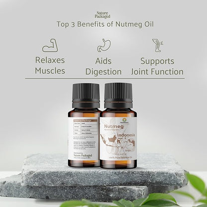 Nutmeg Essential Oil - Direct from Central Java, Indonesia - Pure Essential Oils for Diffusers, Muscle Relief and Aromatherapy | Premium Therapeutic Grade (8oz)